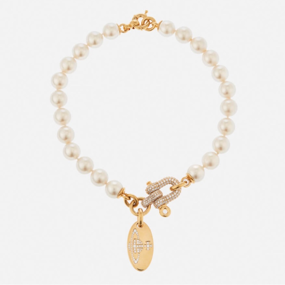 Vivienne Westwood Women's Isoria Pearl Necklace - Gold/White
